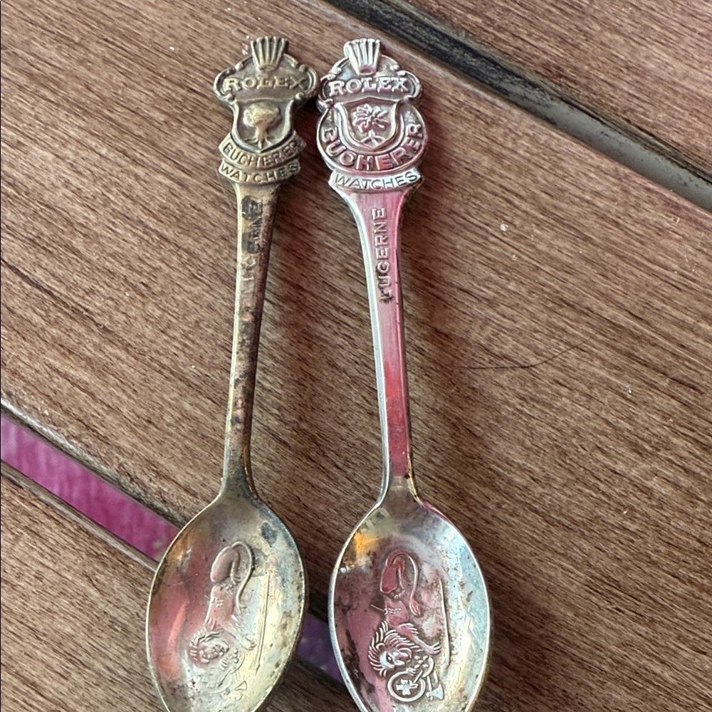 Rolex Vintage Gold and Silver Spoons